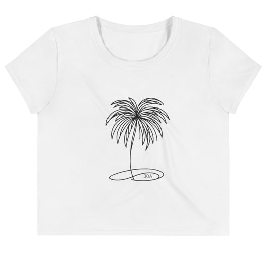 Minimalistic Palm Tree 30A Crop Top