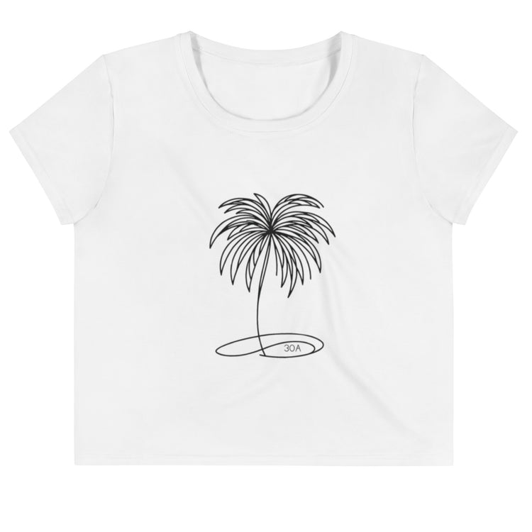 Minimalistic Palm Tree 30A Crop Top