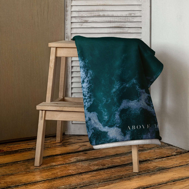 Solitary Emerald Wave Bath & Beach Towel - Above 30A Gallery