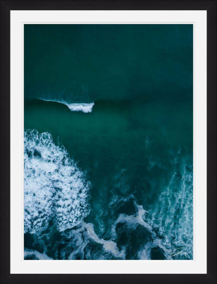 Solitary Emerald Wave - Framed - Above 30A Gallery